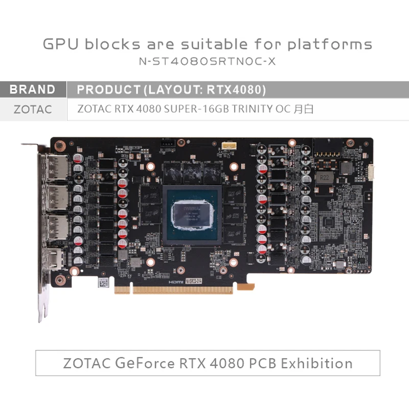 Bykski N-ST4080SRTNOC-X bloque - Rtx 4080 Water Cooling Block reseña y precio